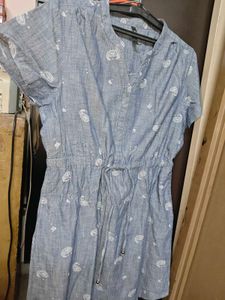 Blue Paisley Dress XXL
