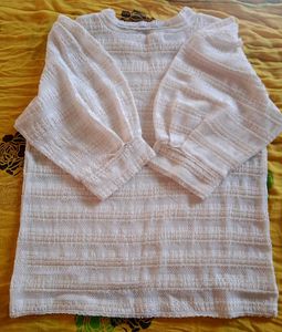 Textured White Top