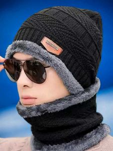 Black Winter Hat & Scarf Set