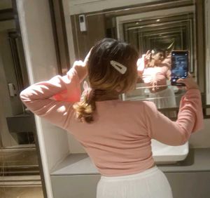 Pink Ruched Crop Top