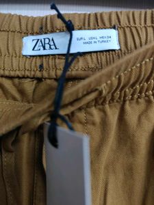 Zara Unisex Mustard Wide Leg Baggy Pants