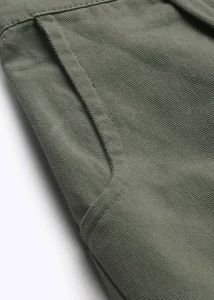 Olive Green Wide-Leg Pants