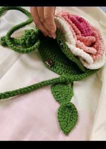 Crochet Rose Purse