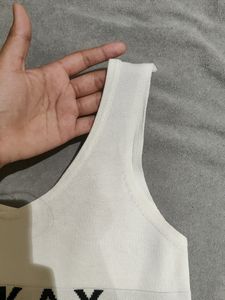 White Off Shoulder Tank Top
