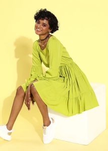 Green mini Dress