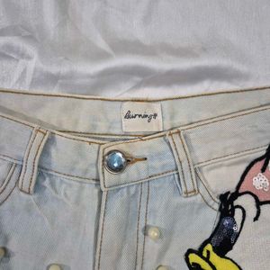 Micro Mini Shorts Denim /Disney/Mickey Mouse