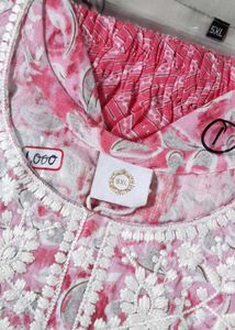 Elegant Pink Kurta Set In 5XL