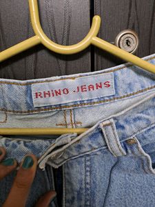 Blue Wide Leg High Waist Denim
