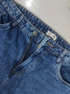 Flared Baggy Blue Denim Jeans
