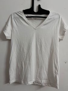 White V-Neck T-Shirt