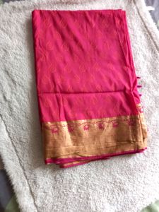 Onion Pink Saree With Blouse