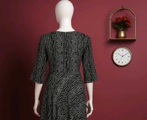 Elegant Black Printed Kurta