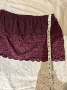 Beautiful Lace Trim Mini Skirt