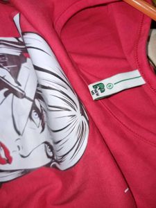 New me red graphic tank top