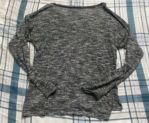 Gray Long Sleeve Top