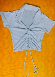 Light Blue Crop Top