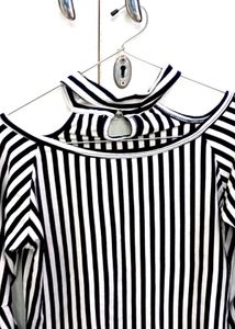 Formal  Black And White Top For Women