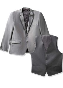 Stylish Metallic Grey  coat pant Suit