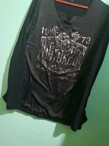 Black Long Sleeve Graphic Tee