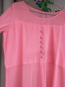Gerua Salmon Pink Pant Kameez Suit