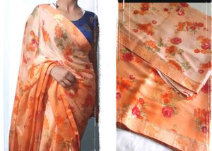 Asthetic Saree+ Matching Blouse ✨