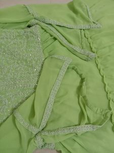 georgette one piece with heavy flare and can can .. wore 1-2 time