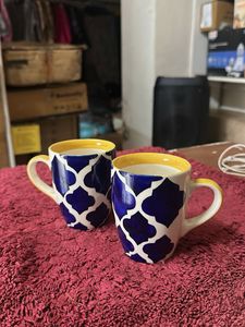 Patterned Ceramic Mugs (Set of 2)