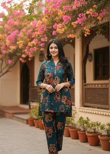 Floral Print Cord Set