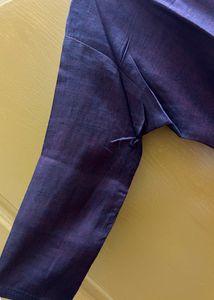 Ethnic Brown Straight Kurta With 3/4th Hand