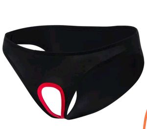 Men&#39;s Black Brief with Red Trim