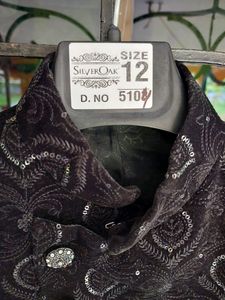 Velvet Black Festive Wear Boys Jodhpuri Sherwani