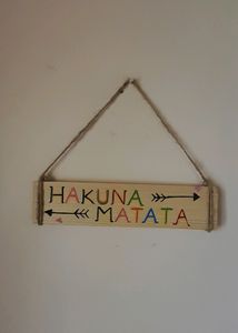 Hanging with quote &#34;Hakuna Matata&#34;
