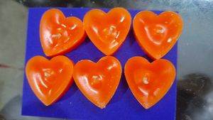 Scented Love Candles Orange Set Of 6