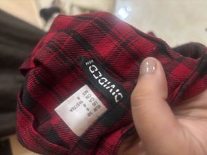 Red Plaid Pleated Skirt