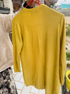 HERESNOW Yellow Knit Cardigan