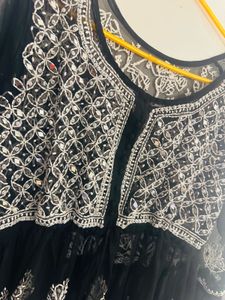Beautiful Mirror Work Short Kurti