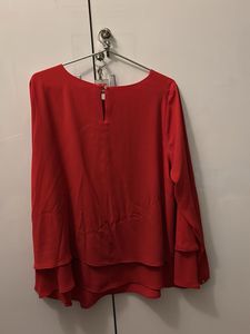 Red Long Sleeve Top