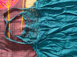 Criss-cross Back Halter Lace Design Top