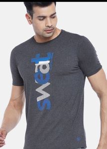Ajile by Pantaloons Men Charcoal GreyTypographyPr