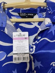 Max Printed Blue Shirt Women