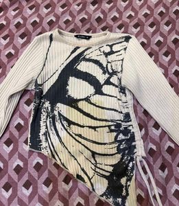 Butterfly Print Top