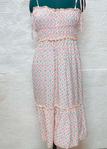 Floral Midi Sundress For Medium To Large Size