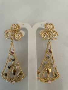 Statement Earrings With Tiny Stones
