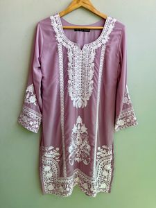 Lilac Color Pakistani Embroidered 2 Piece Suit Set