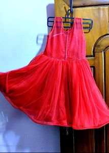 Red Flower Girl Dress now a occasion start