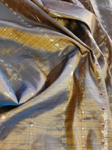 Elegant Orange &amp; Grey Saree