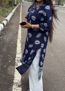 Blue Printed Kurta
