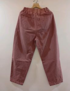 Pink Elastic Waist Pants