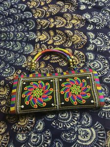 Embroidered Clutch