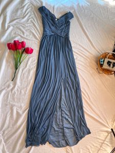 Elegant Blue Maxi Dress